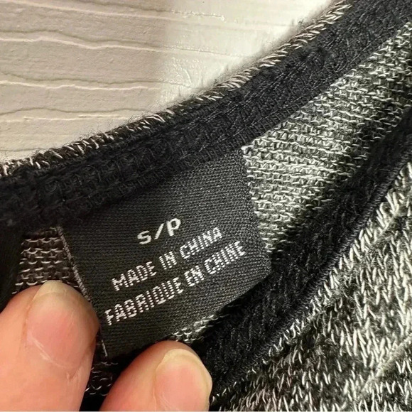 Kersh T-Shirt Cropped  Marled Black & White Size Small - Picture 9 of 16